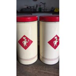 Bolletje beschuit bus blik antiek