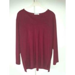 Magna top shirt donkerrood