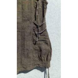 SOURCING bruin bewerkt tuniek met koorden mt M