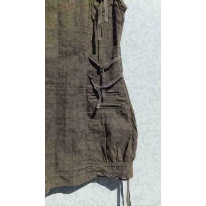 SOURCING bruin bewerkt tuniek met koorden mt M