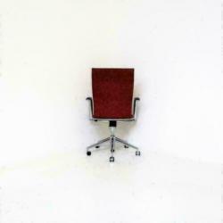 Rood Suede Conferentiestoelen/Vergaderstoelen: Ahrend 350.