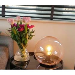 2 rose ronde bol lampen van Ikea 1tje nog nieuw in doos.