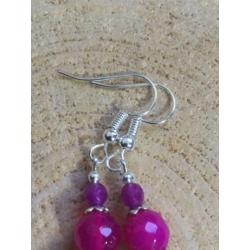 3+1 gratis! Oorbellen met agaat en jade.