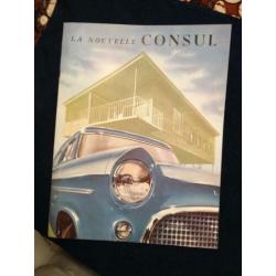 Aangeboden een FORD CONSUL folder uit 1958 - Frans