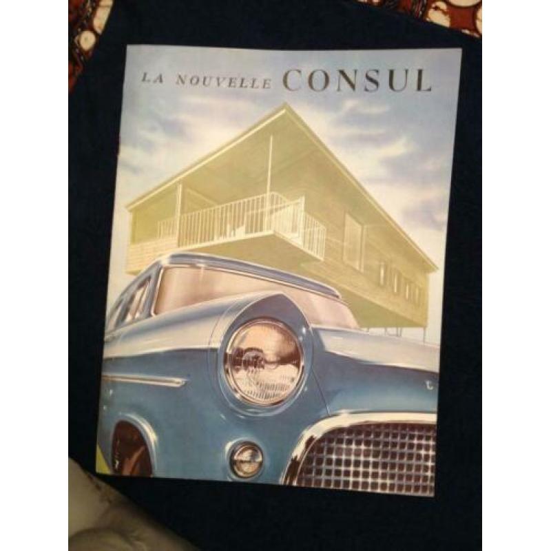 Aangeboden een FORD CONSUL folder uit 1958 - Frans