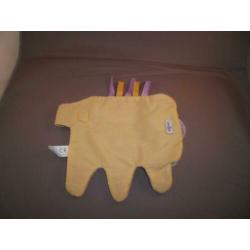 Difrax olifant labeldoekje speendoek 2x verschilende kleur