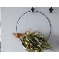 Decoratieve ijzeren ring 50 cm zwart