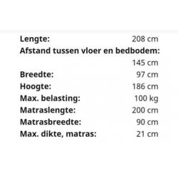 Hoogslaper met bureau Svärta, eenvoudig demontabel