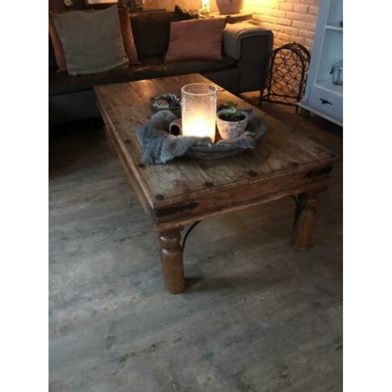 Landelijke salontafel, teakhout