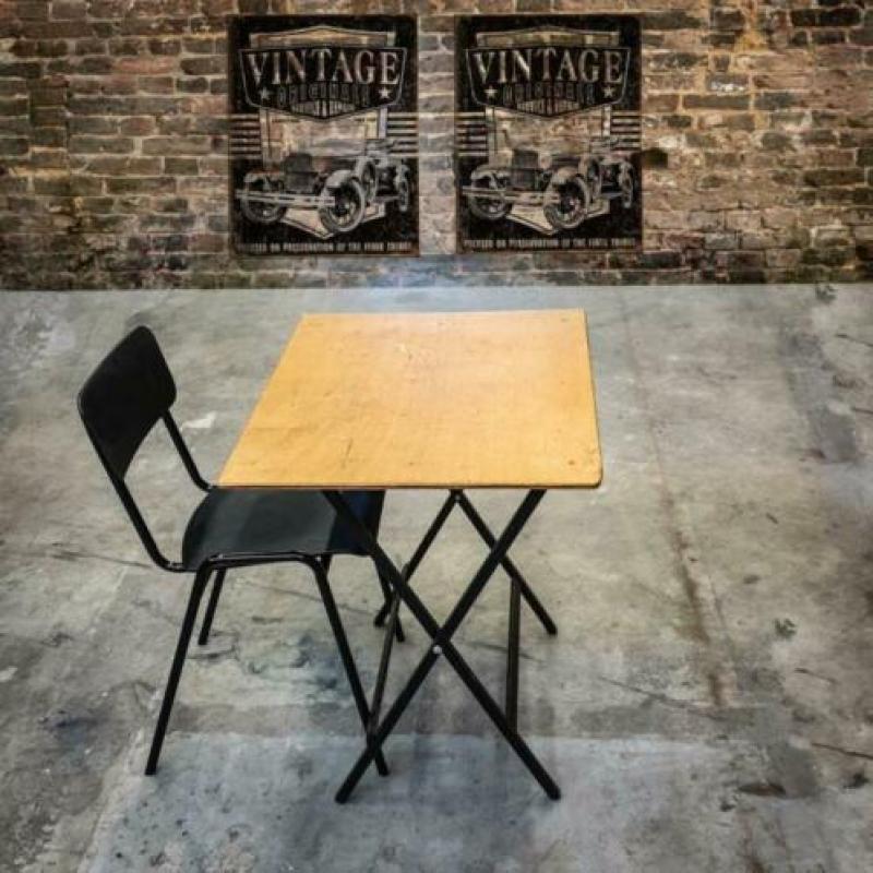680x School chair vintage oude schoolstoelen cafe stoel 44