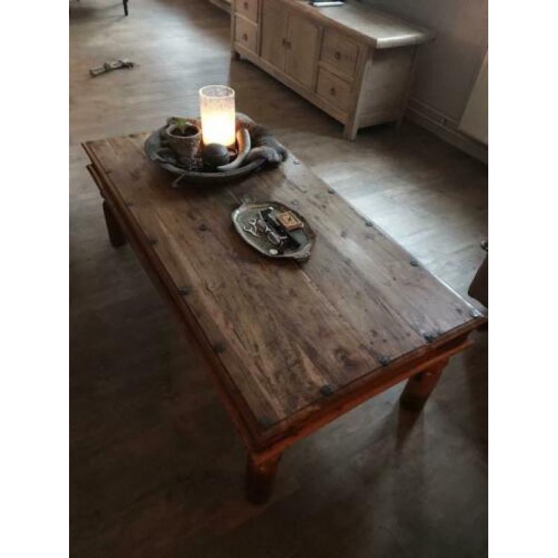 Landelijke salontafel, teakhout