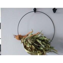 Decoratieve ijzeren ring 50 cm zwart