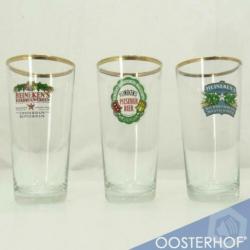 6x Heineken Bier Glazen Klassiek Oude Opdruk Verzamelaar