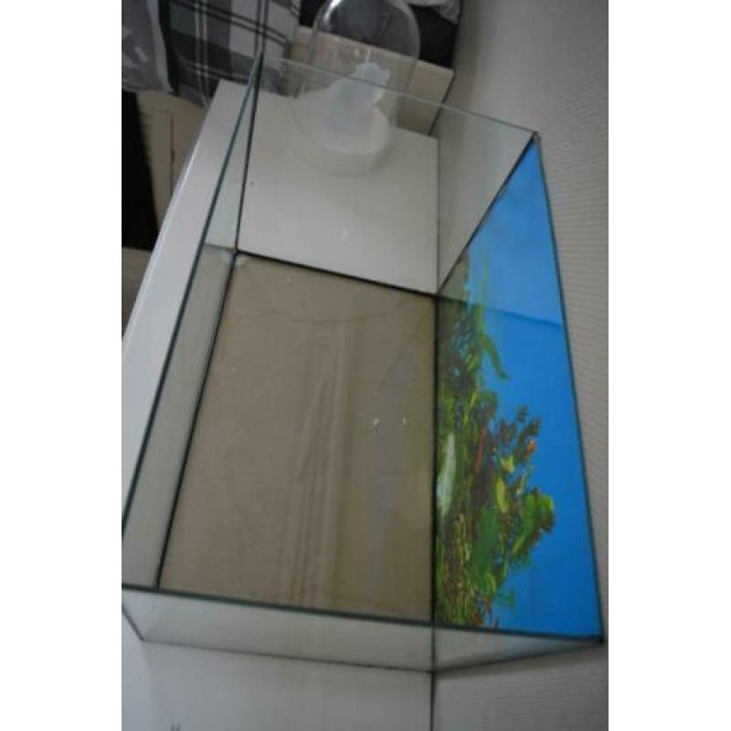 Leeg aquarium en toebehoren