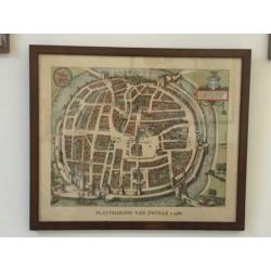 Prachtige kaart plattegrond Zwolle