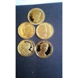 5x gouden munten [wilhelm alexander