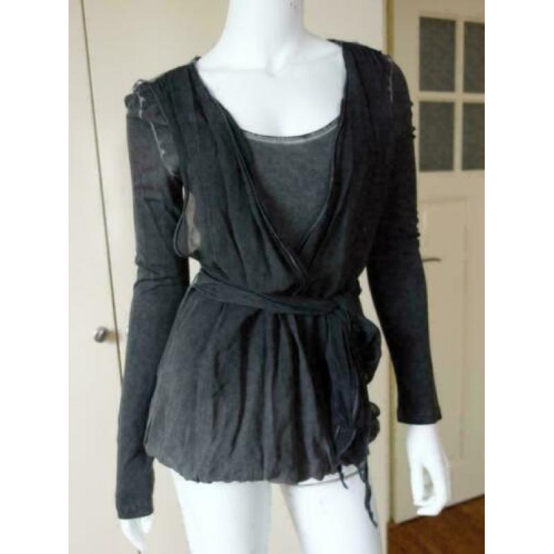 2171 Gloednieuwe excl. top tuniek blouse FORNARINA; Mt=M