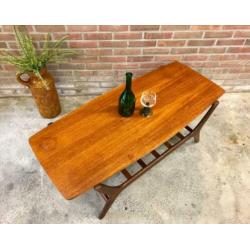 Vintage coffeetable jaren 60/70 Deens design salontafel teak