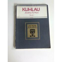2 piano muziekboeken, nummer 1 en 2 van Kuhlau, sonates