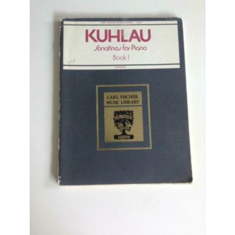 2 piano muziekboeken, nummer 1 en 2 van Kuhlau, sonates