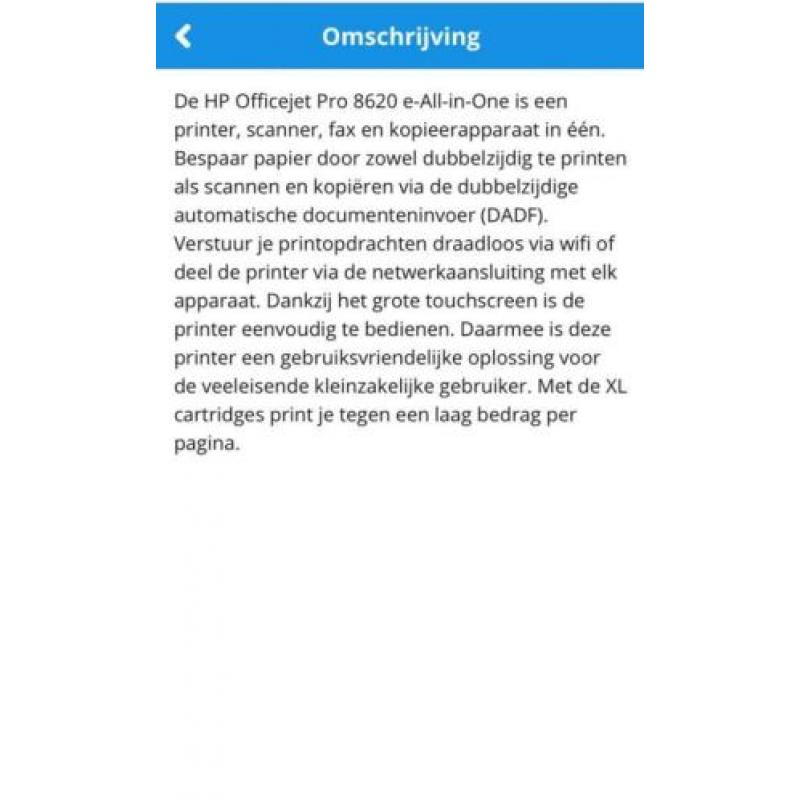 Printer HP Officejet Pro 8620 e All-in-one