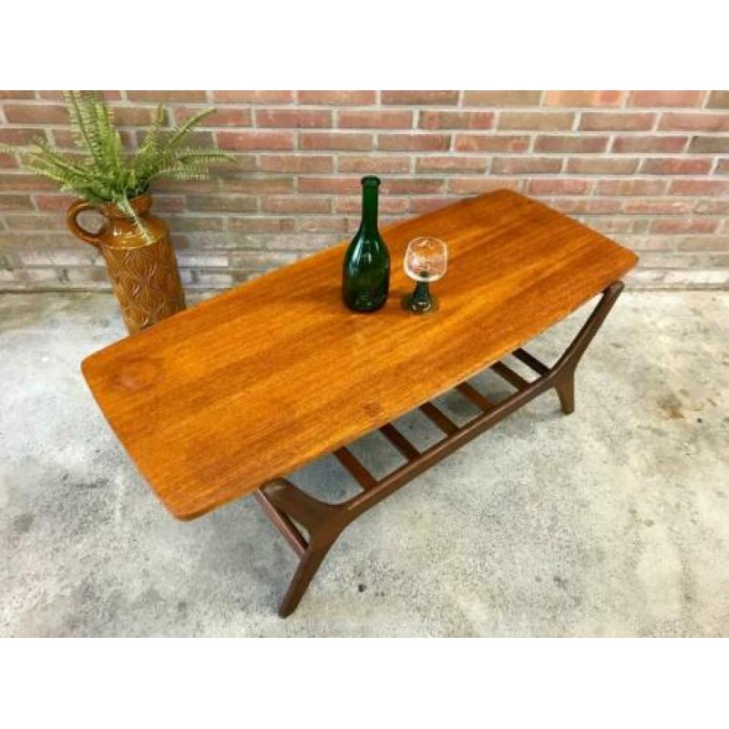 Vintage coffeetable jaren 60/70 Deens design salontafel teak
