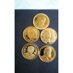 5x gouden munten [wilhelm alexander