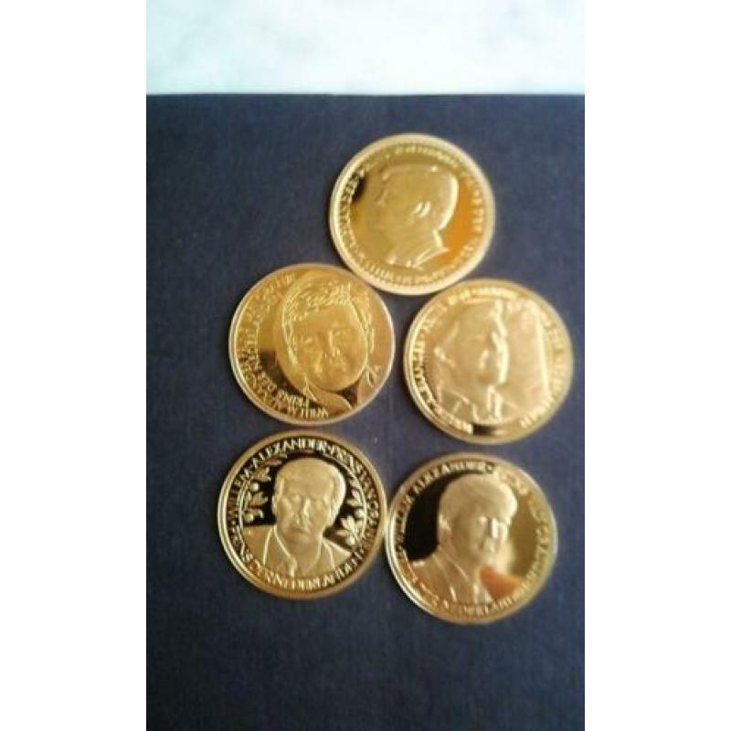 5x gouden munten [wilhelm alexander
