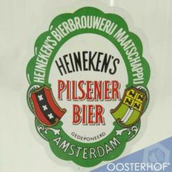 6x Heineken Bier Glazen Klassiek Oude Opdruk Verzamelaar
