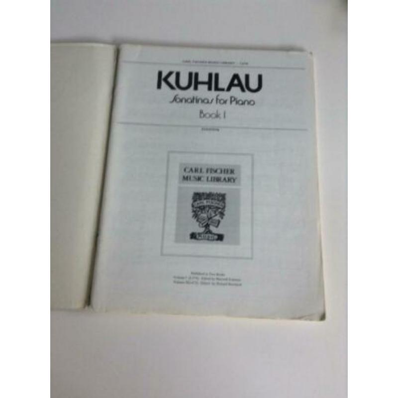 2 piano muziekboeken, nummer 1 en 2 van Kuhlau, sonates