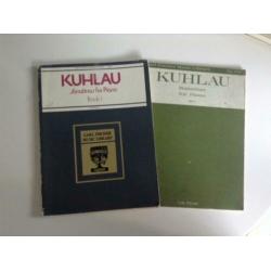 2 piano muziekboeken, nummer 1 en 2 van Kuhlau, sonates