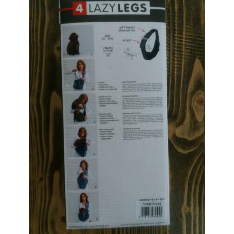 Nieuwe honden draagtas 4Lazylegs oud roze of licht groen