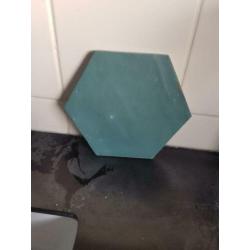 Wandtegels honinggraat kleur mat turquesa