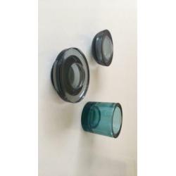 Iittala waxinelichtjes blauw en grijs