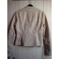 Nieuw beige RINO & PELLE jasje met kant effect. Maat 38