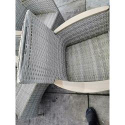 6 stoelen rotan inclusief kussens