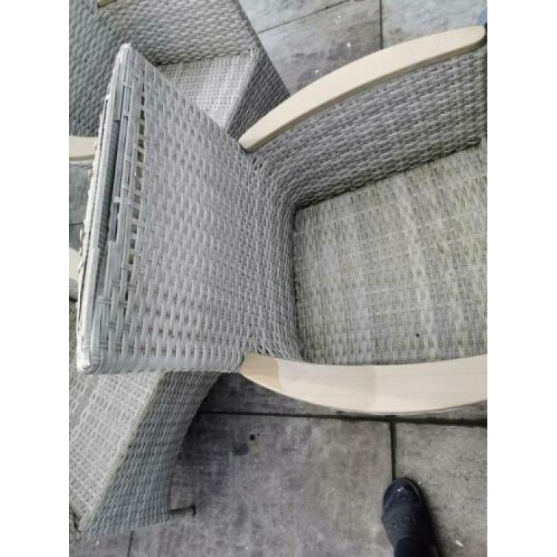 6 stoelen rotan inclusief kussens