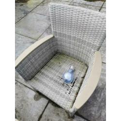 6 stoelen rotan inclusief kussens
