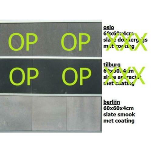 diverse kleuren NIEUWE terrastegels 60x60x4cm 80x80x4cm A-ke