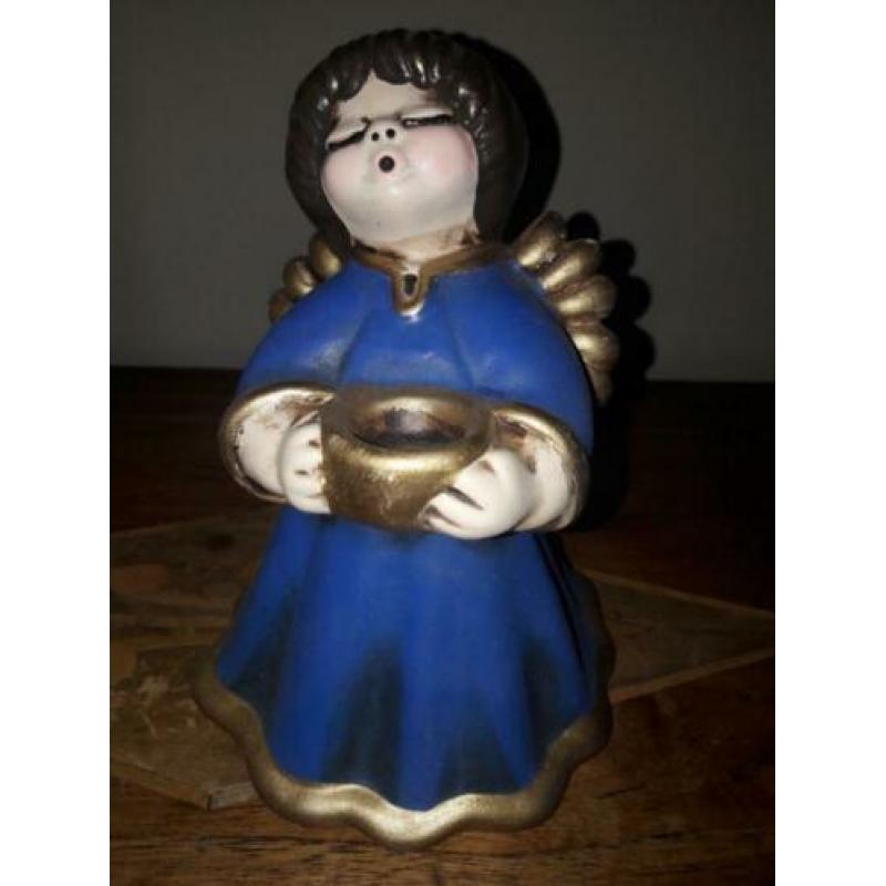 Thun engel met blauwe jurk, 15 cm