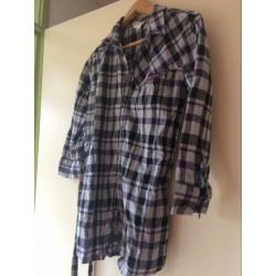 Lange, dunne, geruite blouse van Diesel maat L