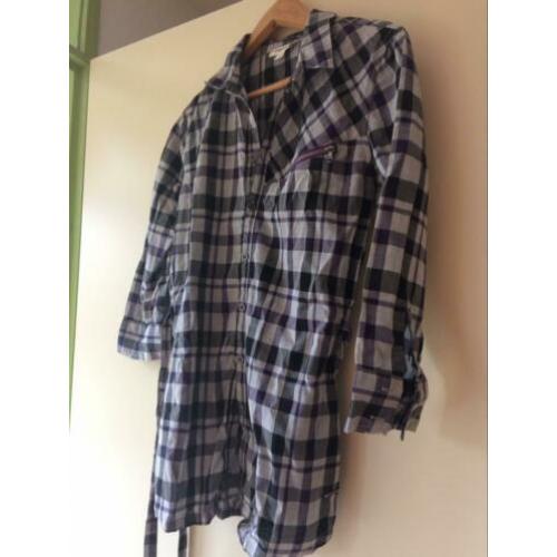 Lange, dunne, geruite blouse van Diesel maat L