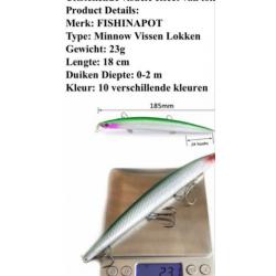 Grote pluggen / kunstaas 18 cm 23 gram kleine prijs €2,25