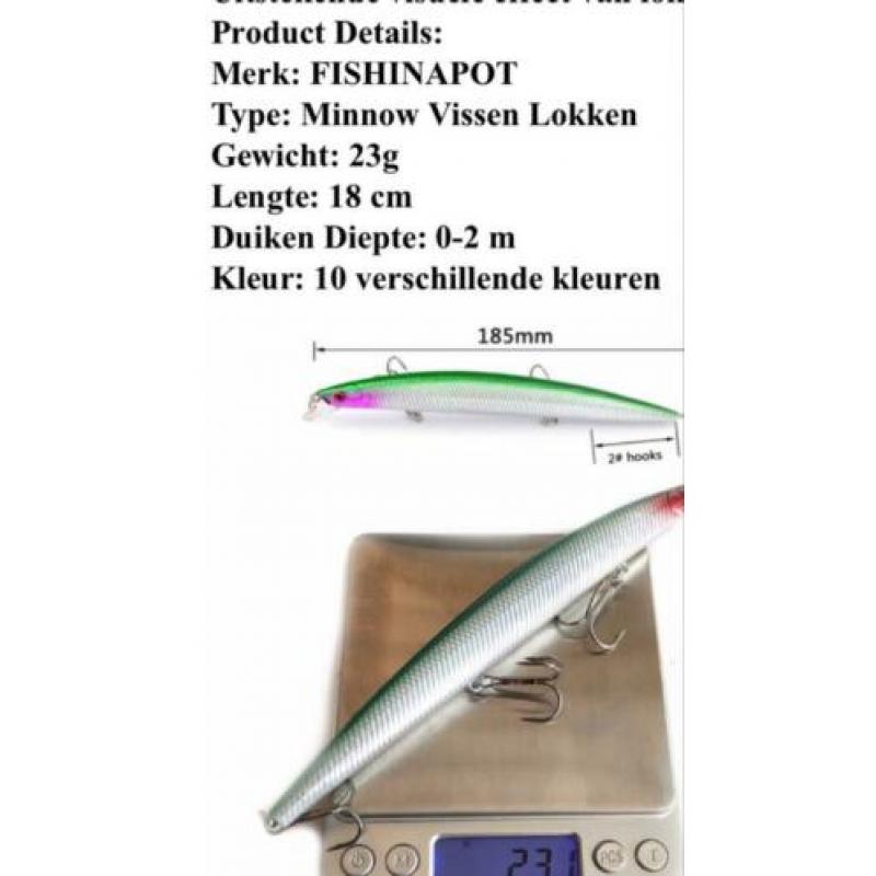 Grote pluggen / kunstaas 18 cm 23 gram kleine prijs €2,25