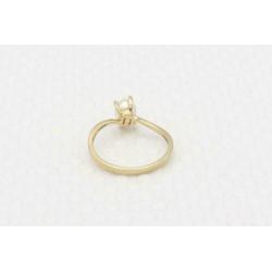 Gouden antieke ring met parel. Maat: 19.2. Nr: 2020/181