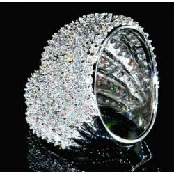 Grote zirkonen 925 zilveren dames ring