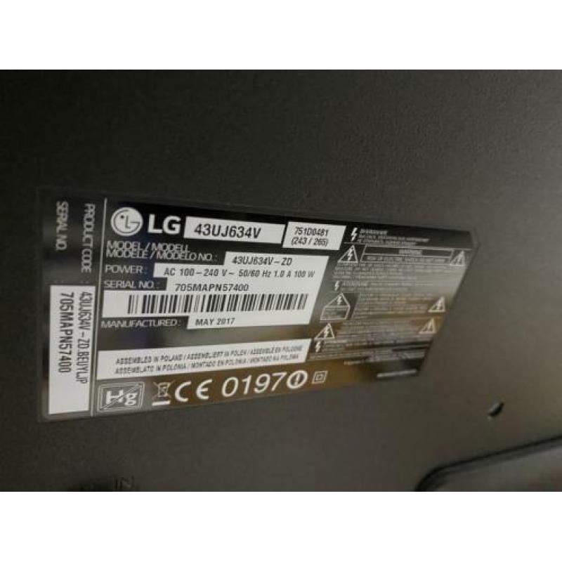 LG smart led tv met mankement