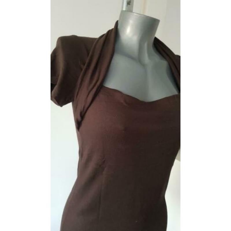 Bruin truitje korte mouw top shirt zara mt L