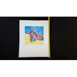 Handgesigneerde originele litho van H. van Vessum