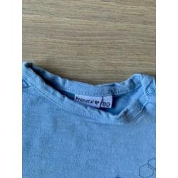 Z.g.a.n. Blauw shirtje met borzakje, Prénatal, maat 80